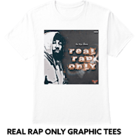 a white t - shirt that says real rap only