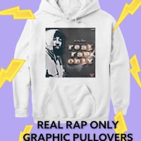 real rap only graphic hoodie